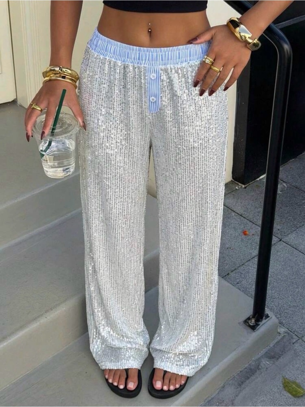 HANDOVER DUPE. Sequin Pants
